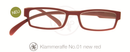 Original Klammeraffe Lesebrille No 01 Rahmenfarbe new red