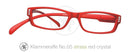 Original Klammeraffen Lesebrille No 05 mit weissem Strass Rahmenfarbe rot