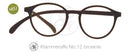 Original Klammeraffe Lesebrille in Retroform No12 brownie