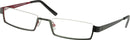 Lesebrille Edelstahl schwarz rot