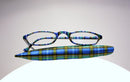 Modische lesebrille No 20 karo blau