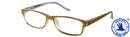 Seitenansicht Lesebrille mit gold glitzender Oberfläche von I need you