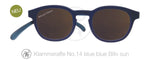 Sonnebrille mit Lesehilfe Klammeraffe No14 blau