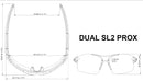 SL2ProX Sportbrille mit Lesebrille und polarisierten Gläsern Brillenmass