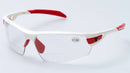 Sportbrille mit Lesebrille PHO photochrome Gläser Rahmen weiss rot
