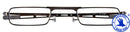 schmale Lesebrille 9 mm Farbe antik silber