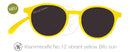 Klammeraffe Sonnenbrille mit Leseteil 100 % UV Schutz Farbe gelb