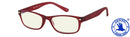 Computer Brille mit Sehstärke BLUEBREAKER®TREND rot Seitenansicht