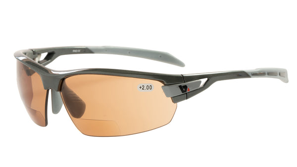 sport sonnenbrille mit leseteil Sportbrille mit Lesebrille PHO selbsttönende braune Gläser – Lesehilfen-DiKo GbR