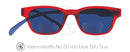 Original Klammeraffen Sonnebrille mit Lesebrille No 03 red blue