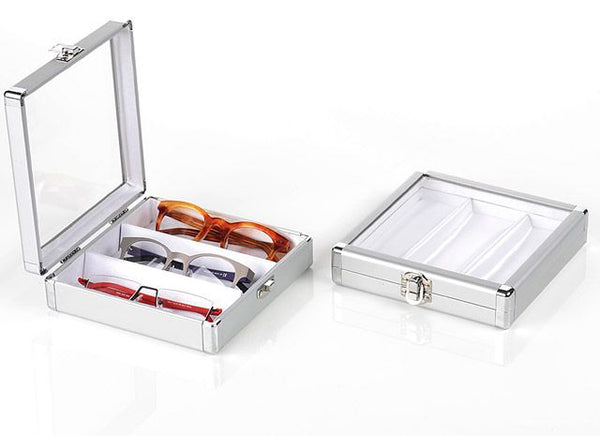 aufbewahrung 3d brillen Brillenbox aus Aluminium fuer 3 Brillen – Lesehilfen-DiKo GbR
