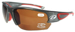 CCABO Sportbrille mit Leseteil braune polarisierte Gläser