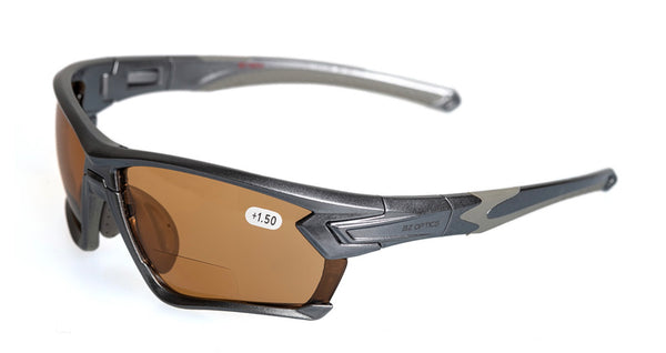 fahrradbrille mit lesebereich selbsttönend Touren Sportbrille mit Lesebrille PHO braune selbsttönende Gläser